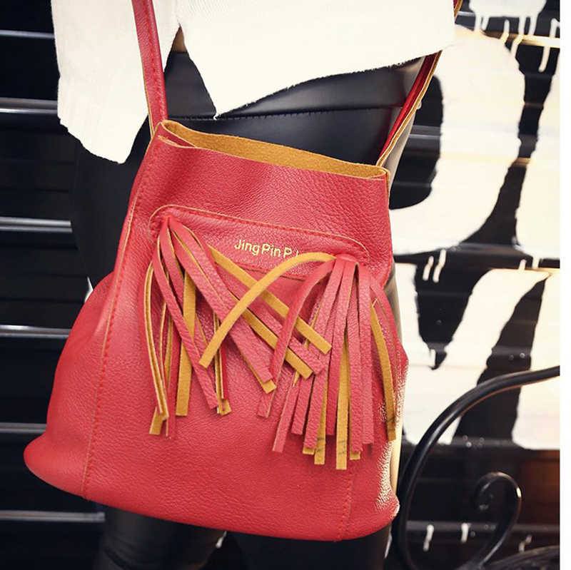 neue Damen fransen eimer Umhängetasche