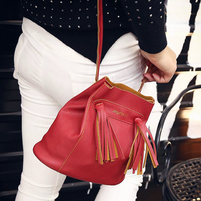 neue Damen fransen eimer Umhängetasche