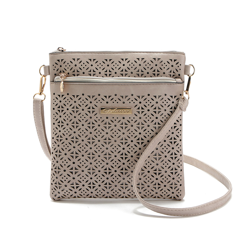 Damen Umhängetasche Aushöhlen bolsa feminina bolso mujer Leder Umhängetasche Kleine Crossbody Taschen