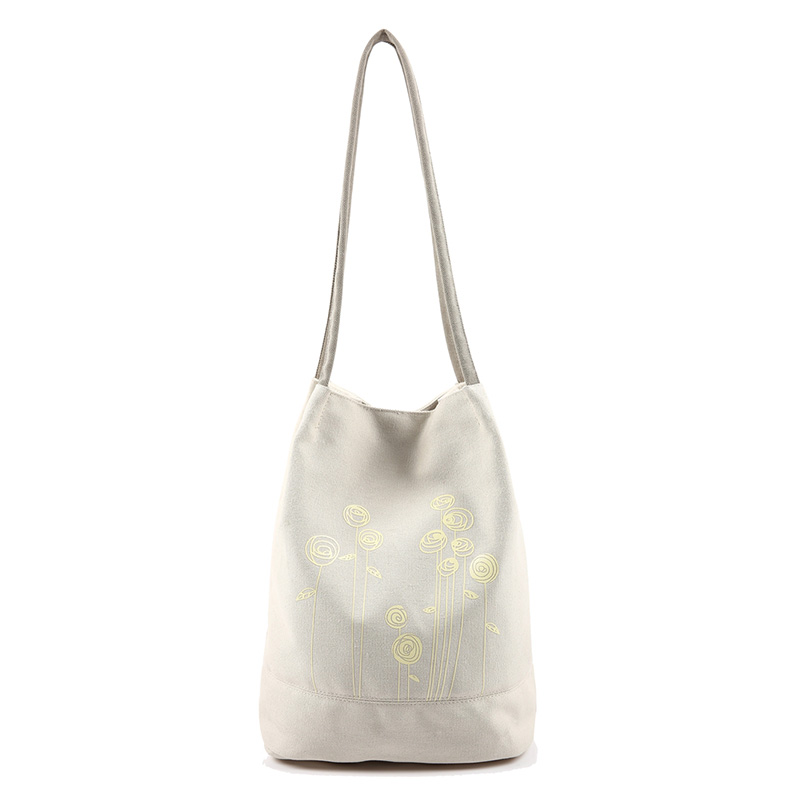 Frühling und Sommer Umhängetasche Leinwand Damen Handtaschen Eimer Damen Handtaschen Casual Big floral Damen
