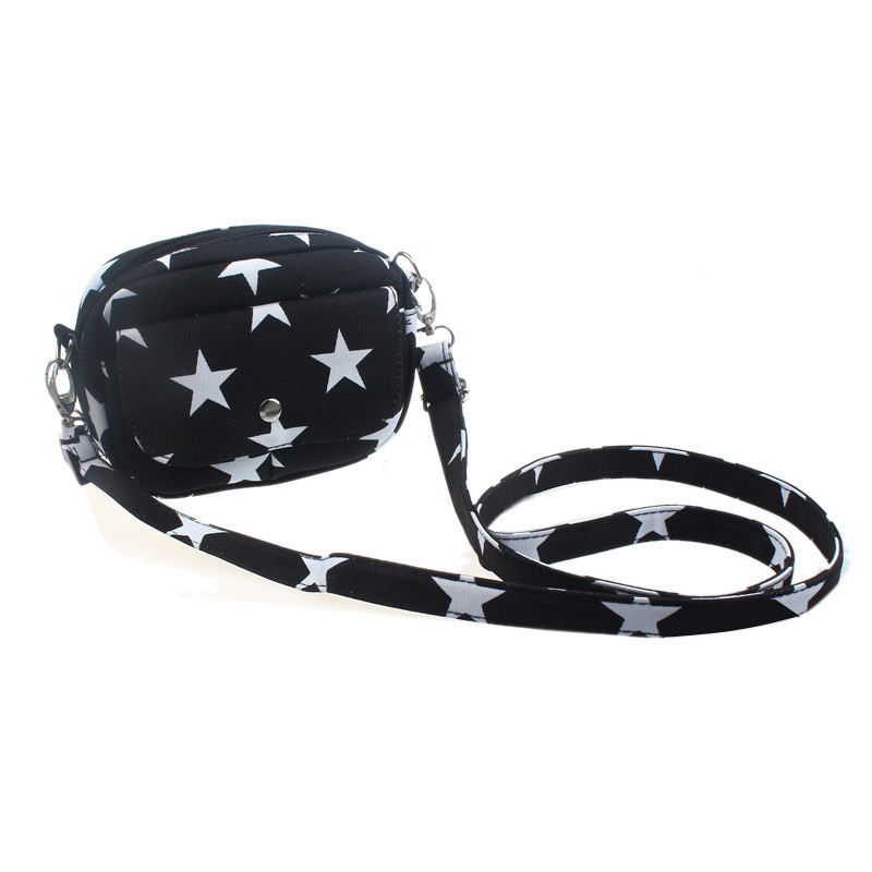 Neue Damen Mode Leinwand Taschen Mini Kleine Messenger Umhängetasche Damen Stern Gedruckt Lässig