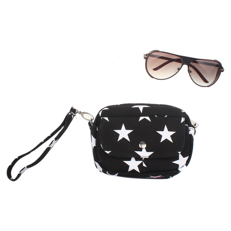 Neue Damen Mode Leinwand Taschen Mini Kleine Messenger Umhängetasche Damen Stern Gedruckt Lässig