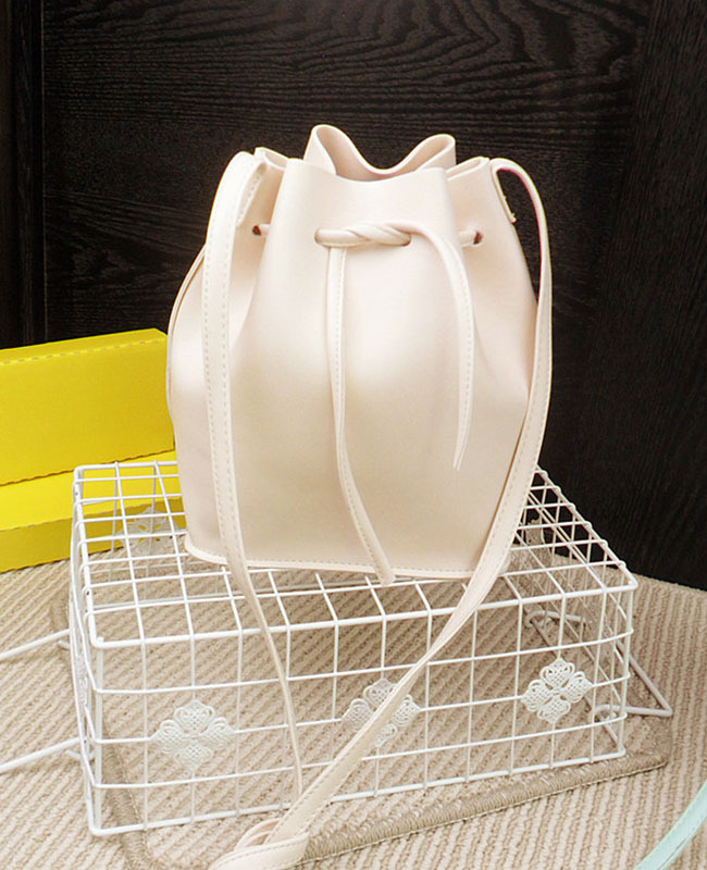 Neue Leder Eimer Tasche Handtasche Weibliche Mädchen Casual Umhängetasche Crossbody Taschen Damen