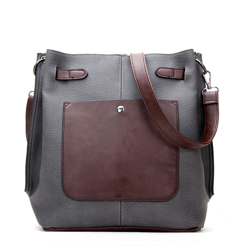 Neue Damen Messenger Bags Pu Leder Damen Handtaschen Eimer Tasche Vintage Designer Umhängetasche Damen