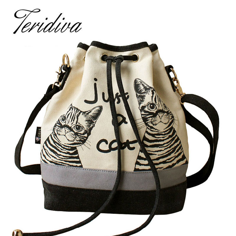 Damen Taschen Spanisch Leinwand Eimer Tasche Handtasche Mode retro Leinwand Damen Umhängetasche Vintage print