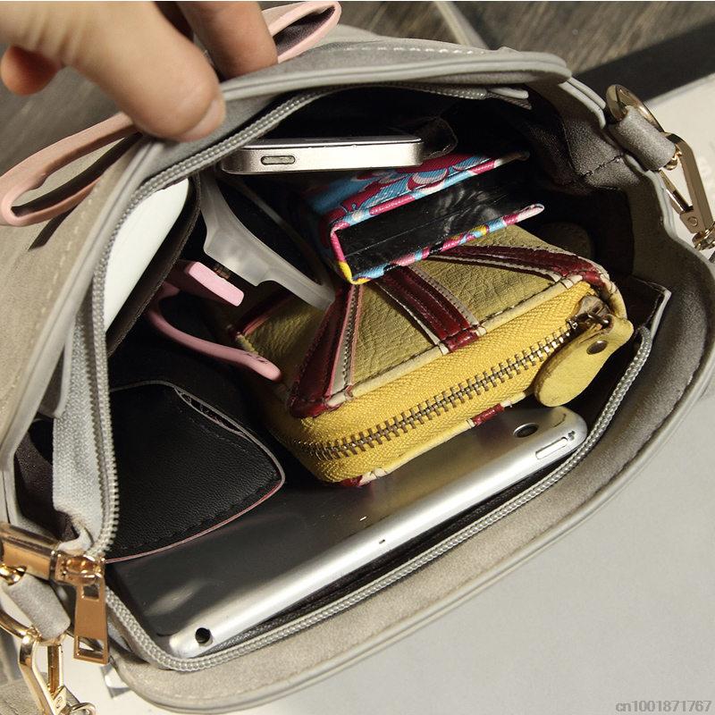 Neue Ankunft NubukLeder Kleine Damen Umhängetasche Mode Eimer Crossbody Tasche Für Damen Schultasche