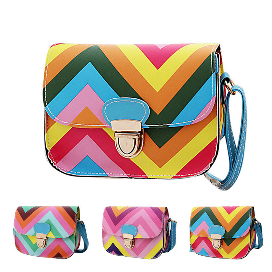 neue Stil Bunte Umhängetasche Mode Damen Kleine Umhängetasche Casual Damen Mädchen Damen Messenger Bag