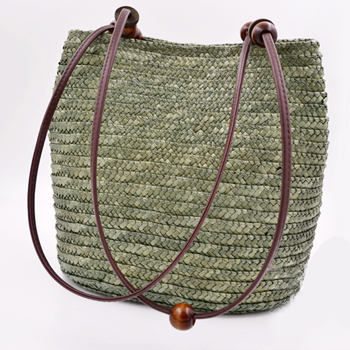 neue Vintage Damen Handtasche Mode Einkaufstasche Strandtasche Vintage Lässig Eimer Straw Tote Bag Sommer