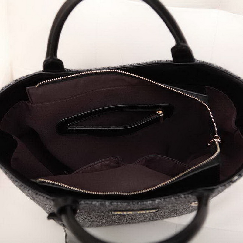 Neue ankunft Mode klassische marke design woolen und PU Damen Tasche Leder Handtasche Schultertasche Ledertasche