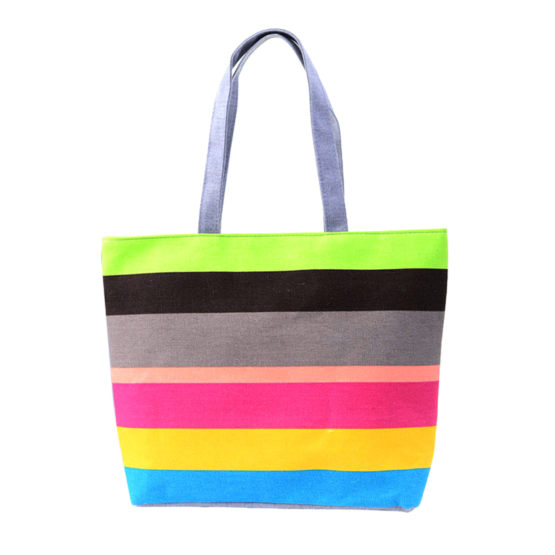 Sommer Leinwand Fashion Farbdruck dame Mädchen Handtaschen Umhängetasche Lässig Bolsa Einkaufstaschen