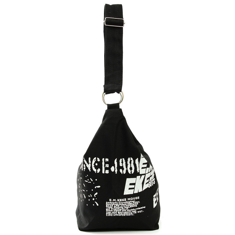 koreanischen Stil Damen Umhängetaschen Reißverschluss Unregelmäßige Leinwand crossedbody Damen