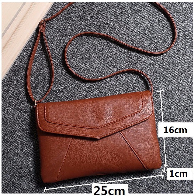Damen Leder Umhängetasche Handtaschen Schulter Umhängetasche Mode Vintage Kleinen Umschlag Taschen Kupplung