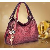 Damen elegante Taschen luxus pu Ledertasche n Damen Handtasche aushöhlen messenger bag diamant anhänger red