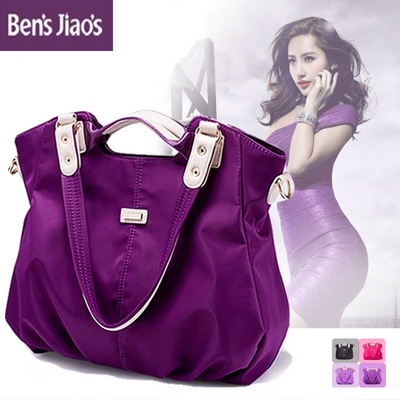 Bens Jiaos neue lila Damen geraffte schulter Taschen wasserdicht marke bolsos Damen hohe qualität Einkaufstasche