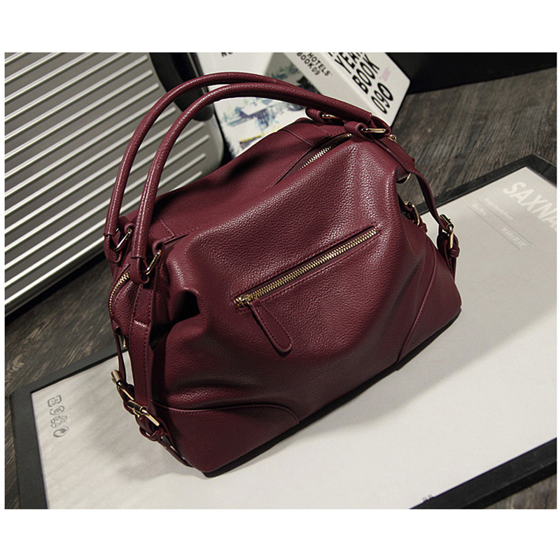 Weichem Leder Handtaschen Große Damen Tasche Reißverschluss Damen Umhängetasche Mädchen Hobos