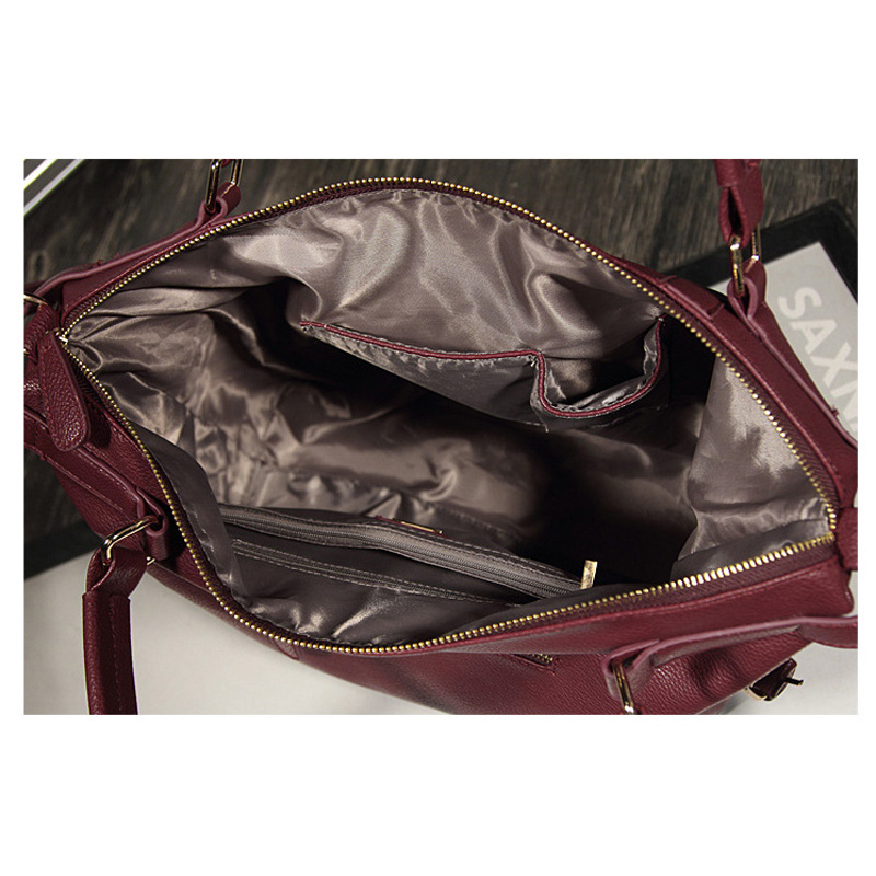 Weichem Leder Handtaschen Große Damen Tasche Reißverschluss Damen Umhängetasche Mädchen Hobos