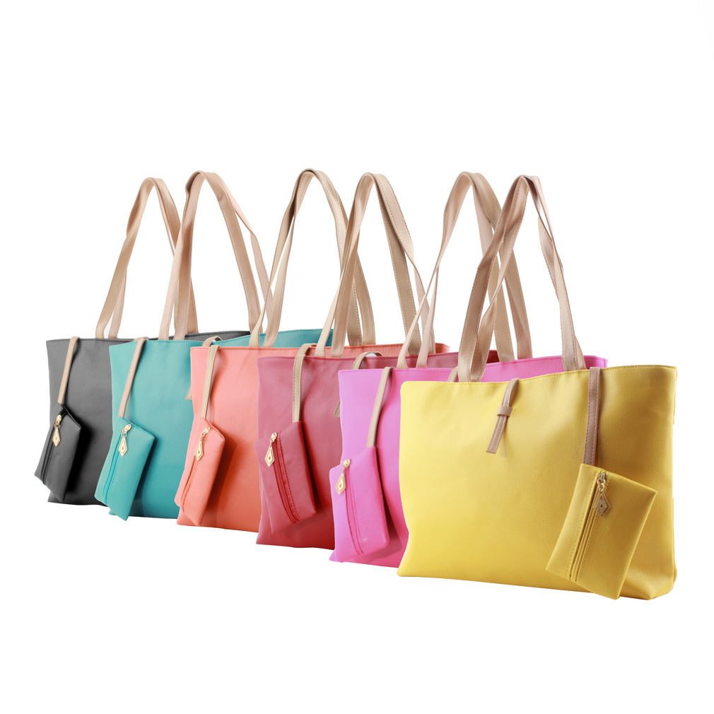 Mode Damen Multi farben Schultertasche Damen Einkaufstasche Einfache und Stilvolle Handtasche Elegante Luxus pu