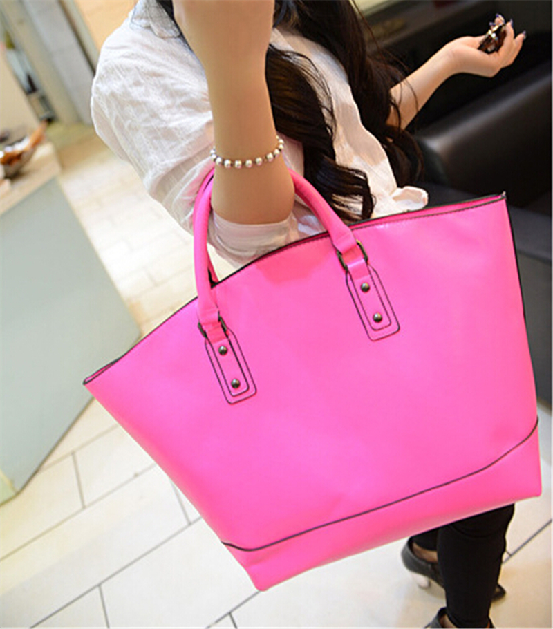 Luxus marke pu Leder Damen Handtasche Umhängetaschen schwarz orange rosa solide zipper große große