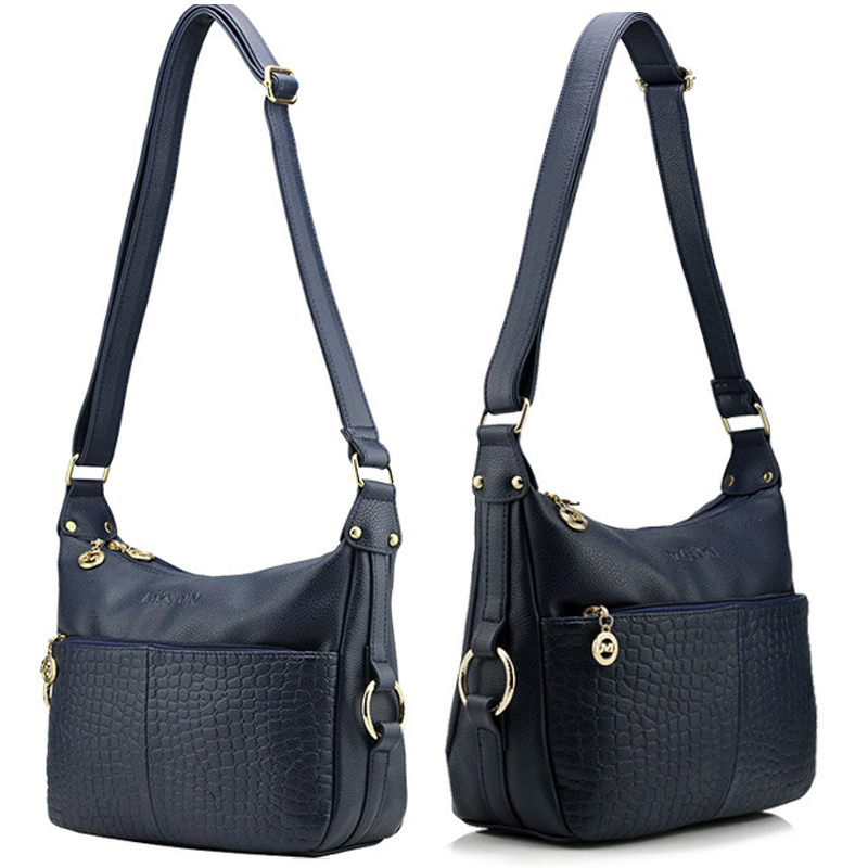 Neue ankunft echt echtem Leder doppel messenger bags Damen crossbody marke Tasche langen riemen kleine bolsa feminina