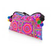 Freies Verschiffen Nationalen Trend handgefertigten Stoff Stickerei bestickte Taschen Schulter Umhängetasche Tag