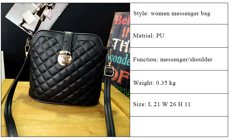 neue Plaid Ketten Damen Messenger Bags Fünf Farben Praktische Damen Tasche Kleine Pu Damen Umhängetasche