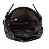 Damen Echtem Leder Krokodil Taschen Umhängetasche Mit Fellknäuel Embassed Handtasche Messenger Tasche