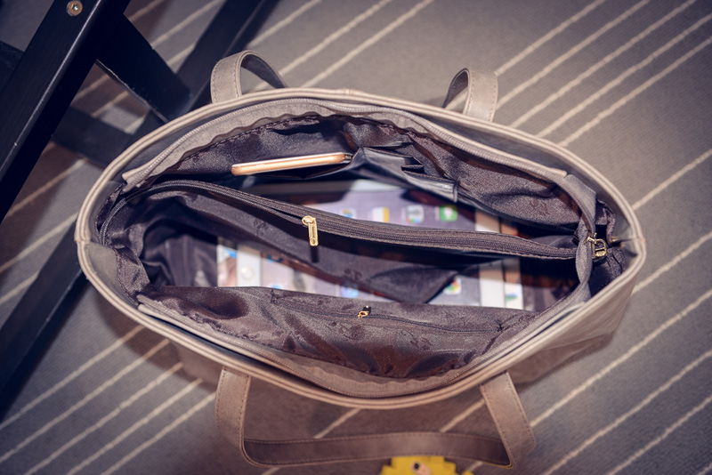 Damen Tasche mode Damen Leder Handtasche kurze Umhängetaschen grau schwarz große kapazität luxus