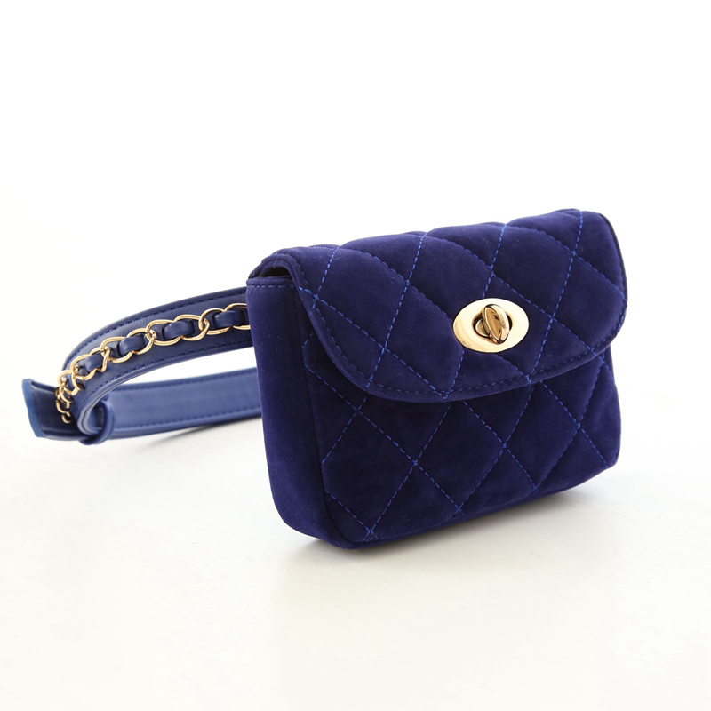 Neue Nette Damen Taille Gürtel Tasche ModeKette Gürteltasche Plaid Kleine Damen Tasche Reisetasche Trunk Bag