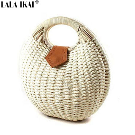 LALA IKAI Snail Nest Tote Handtasche Sommer Strand Taschen Kleine Marke Tasche Damen Straw Taschen Damen Handtasche