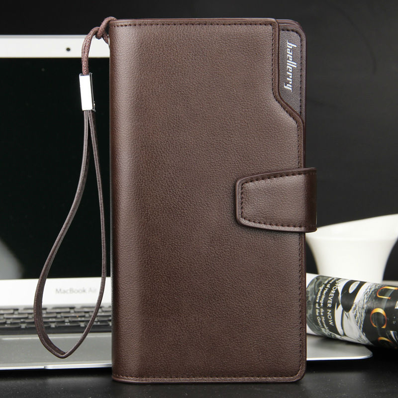 100% echtem Leder Männlichen Herren Brieftasche Mode Herren Clutch Handtasche Lange multifunktionale Geld
