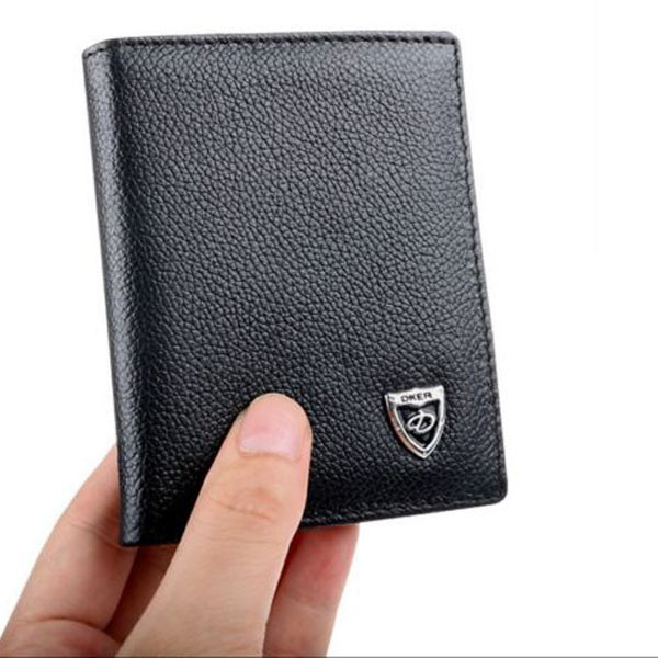 1 stück Hochwertige Mode Für Herren RindsLeder Brieftasche ID Kartenhalter Bifold Mini Brieftasche