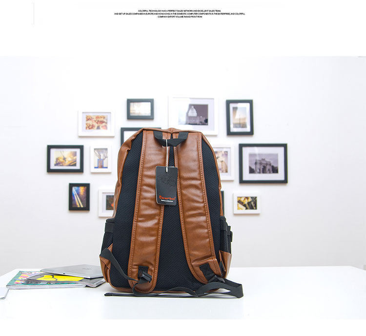 top qualität marke mode schwarz echtes Leder Herren Rucksäcke adrette braun Damen Rucksack bolsas