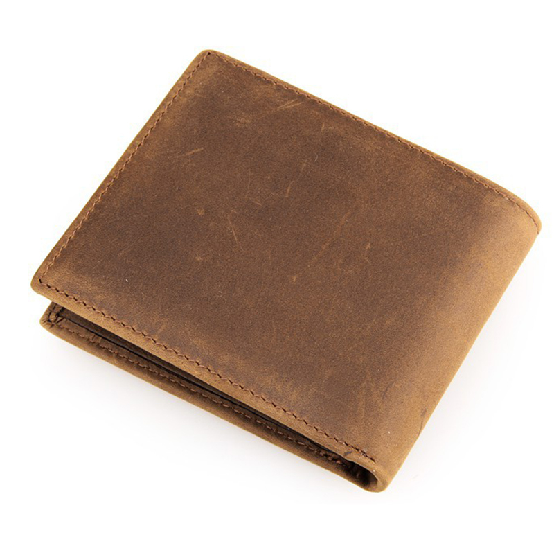 100% echtem Leder Brieftasche Herren Geldbörsen crazy horse Brieftaschen Jahrgang spitze Leder Brieftasche