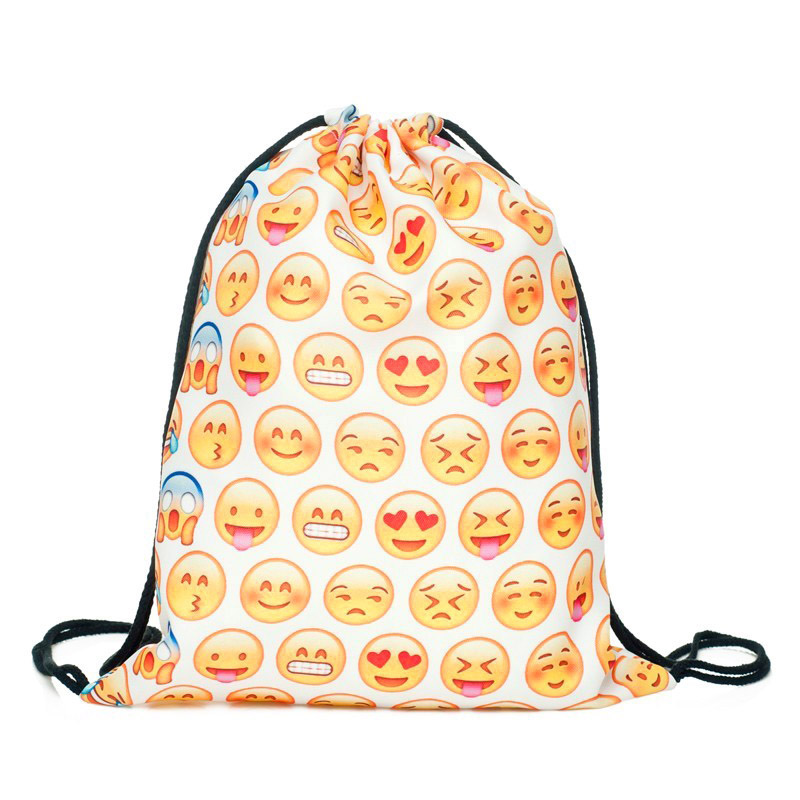 neue Mode Emoji Rucksack Druck Tasche Damen Rucksäcke für teenager mädchen Hohe Qualität Polyester
