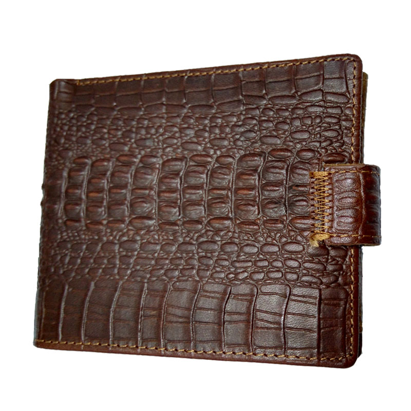 Hot Casual PU Leather Short Alligator Head Men Wallet Hasp Buckle Coin Pocket Men Coin Purses Wallet