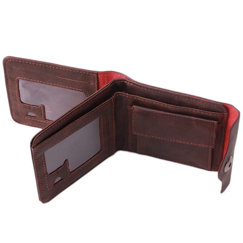 neue pu Herrenportemonnaie multifunktionale kurze bauform Herren Brieftasche Haspe Geldbörse kartenhalter