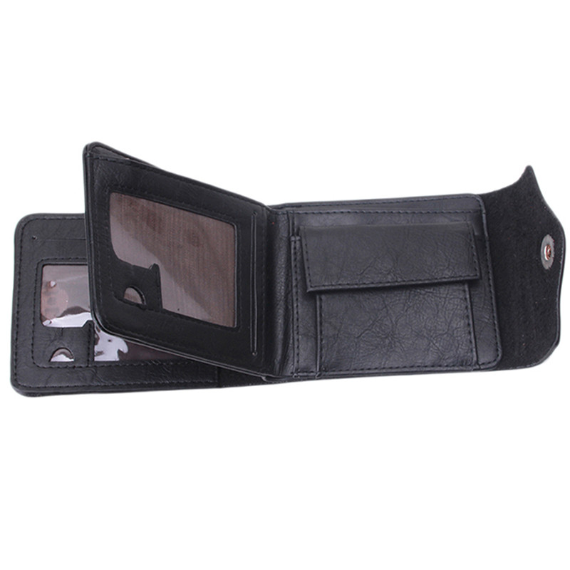 neue pu Herrenportemonnaie multifunktionale kurze bauform Herren Brieftasche Haspe Geldbörse kartenhalter