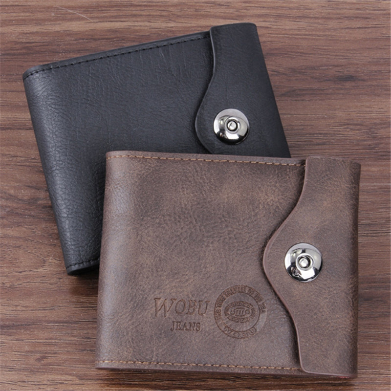 neue pu Herrenportemonnaie multifunktionale kurze bauform Herren Brieftasche Haspe Geldbörse kartenhalter