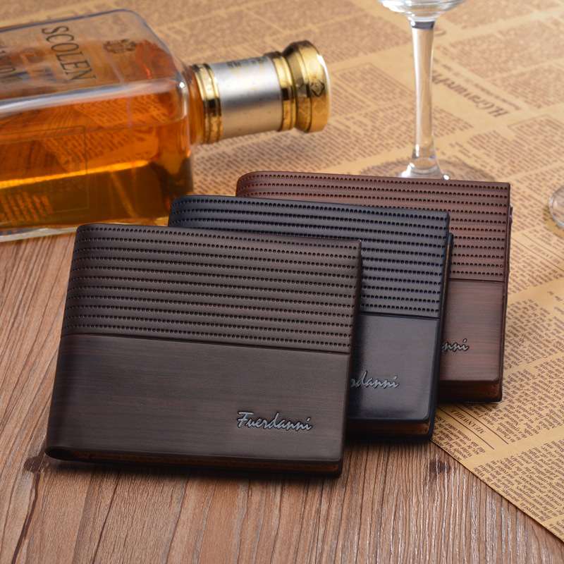 neue Mode Herren Geldbörsen Kurz Design männlichen Geldbörse Tasche Brieftasche PU Leder