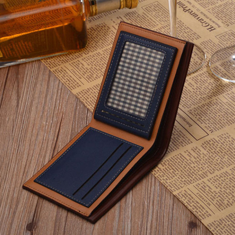 neue Mode Herren Geldbörsen Kurz Design männlichen Geldbörse Tasche Brieftasche PU Leder