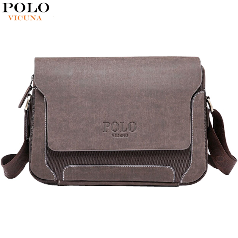 POLO Berühmte Marke Geschäfts Echtes Leder Messenger Bags Für Herren Matt Echt Leder