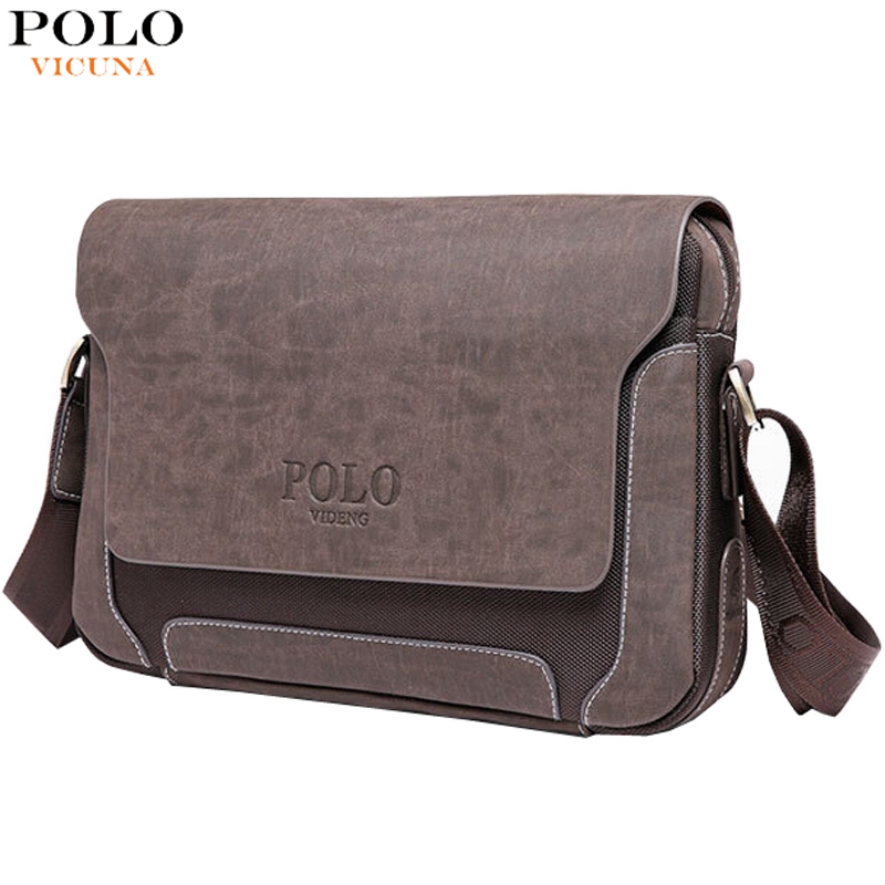 POLO Berühmte Marke Geschäfts Echtes Leder Messenger Bags Für Herren Matt Echt Leder