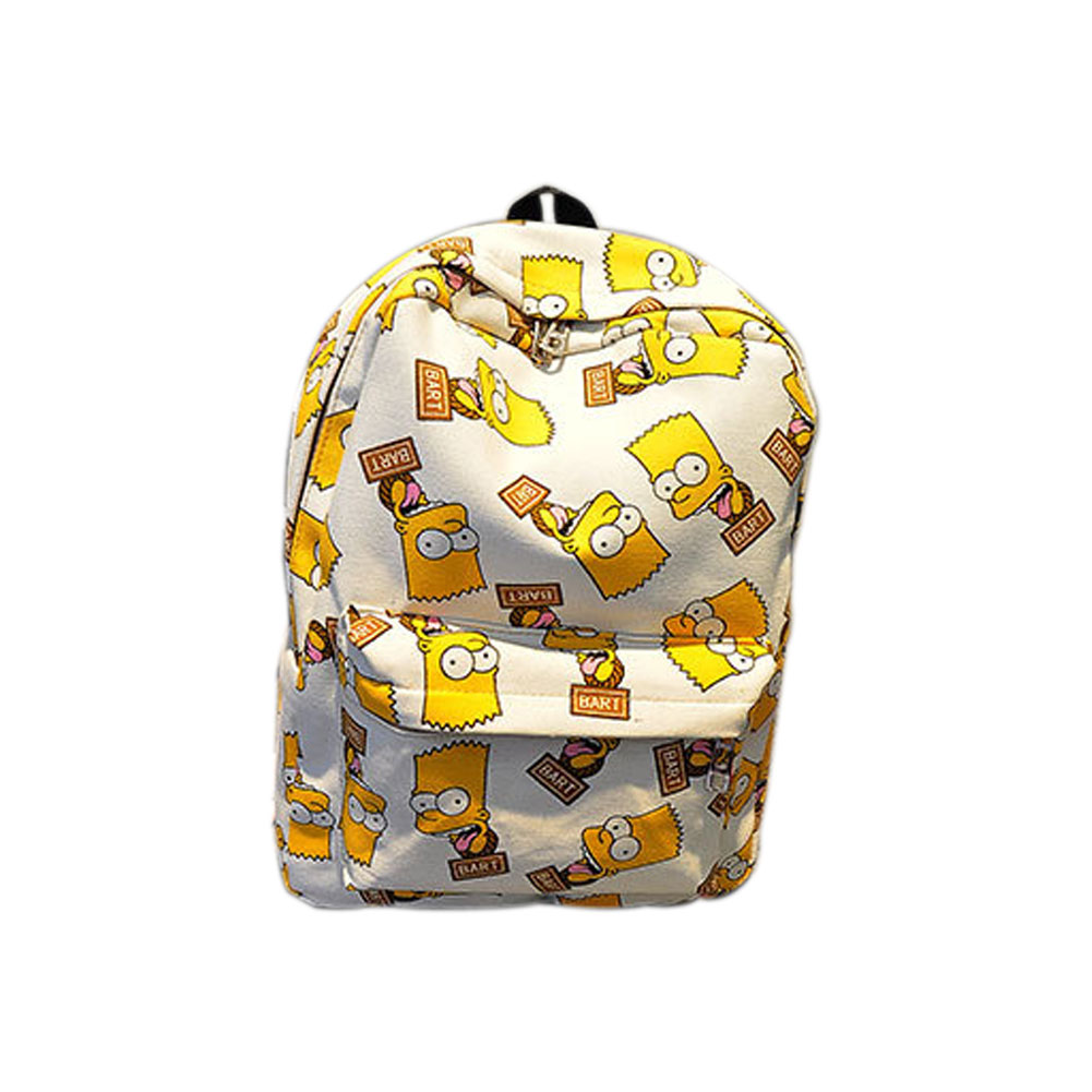 Cartoon Schule Umhängetasche Simpson Printting Rucksäcke Leinwand für Mädchen Jungen