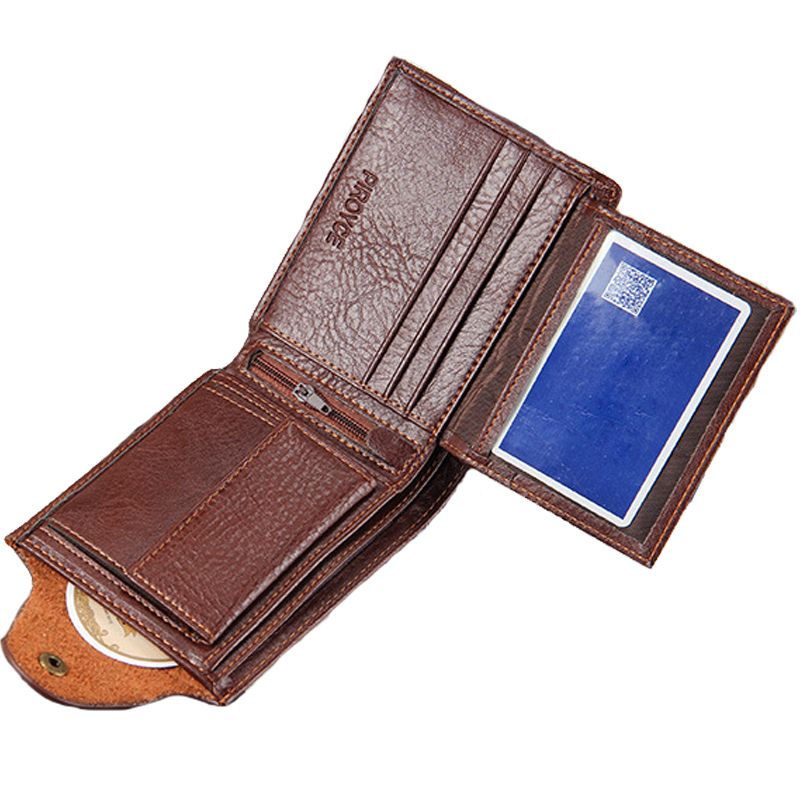 Herren Brieftaschen Leder Qualitätsgarantie Leder Geldbörse mit münzfach schwarz brwon Brieftasche