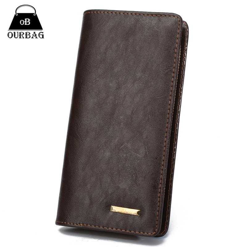 neue Portemonnaie Mens Langen Reißverschluss Geldbörse Pu Leder note Business Männlichen Clutch Carteira
