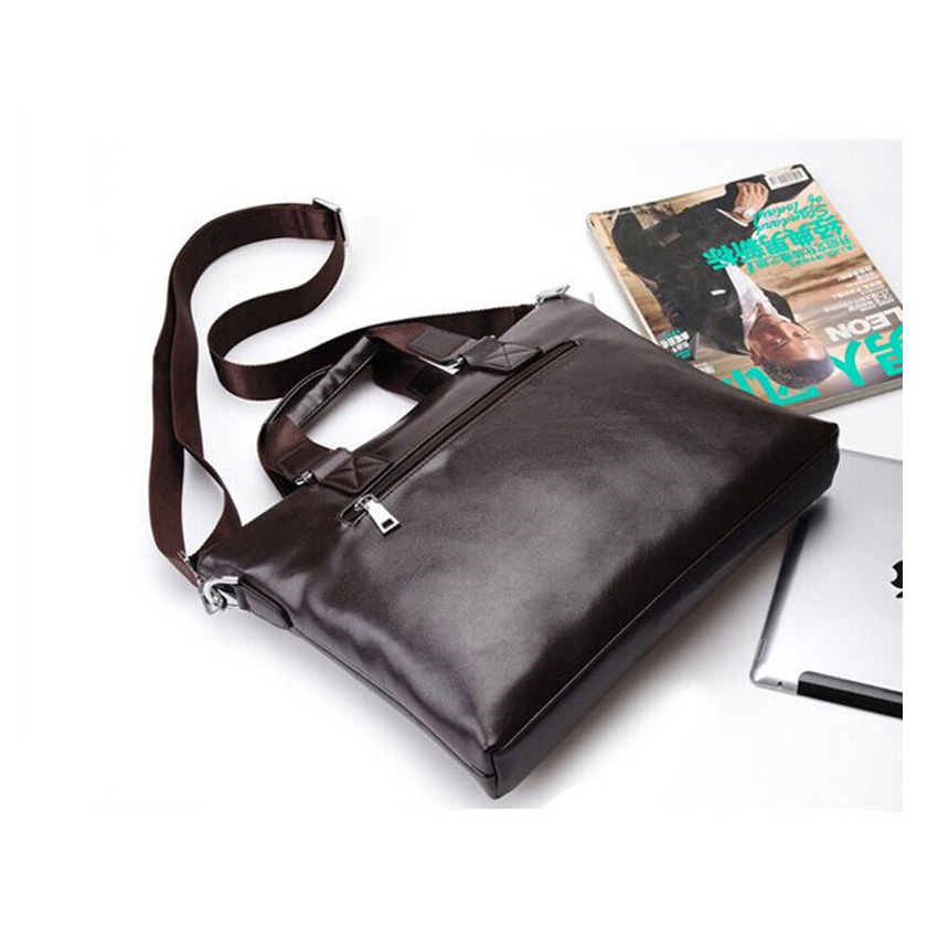 Herren Casual Aktentasche Business Schultertasche Leder Messenger Bags Computer Laptop Handtasche Tasche