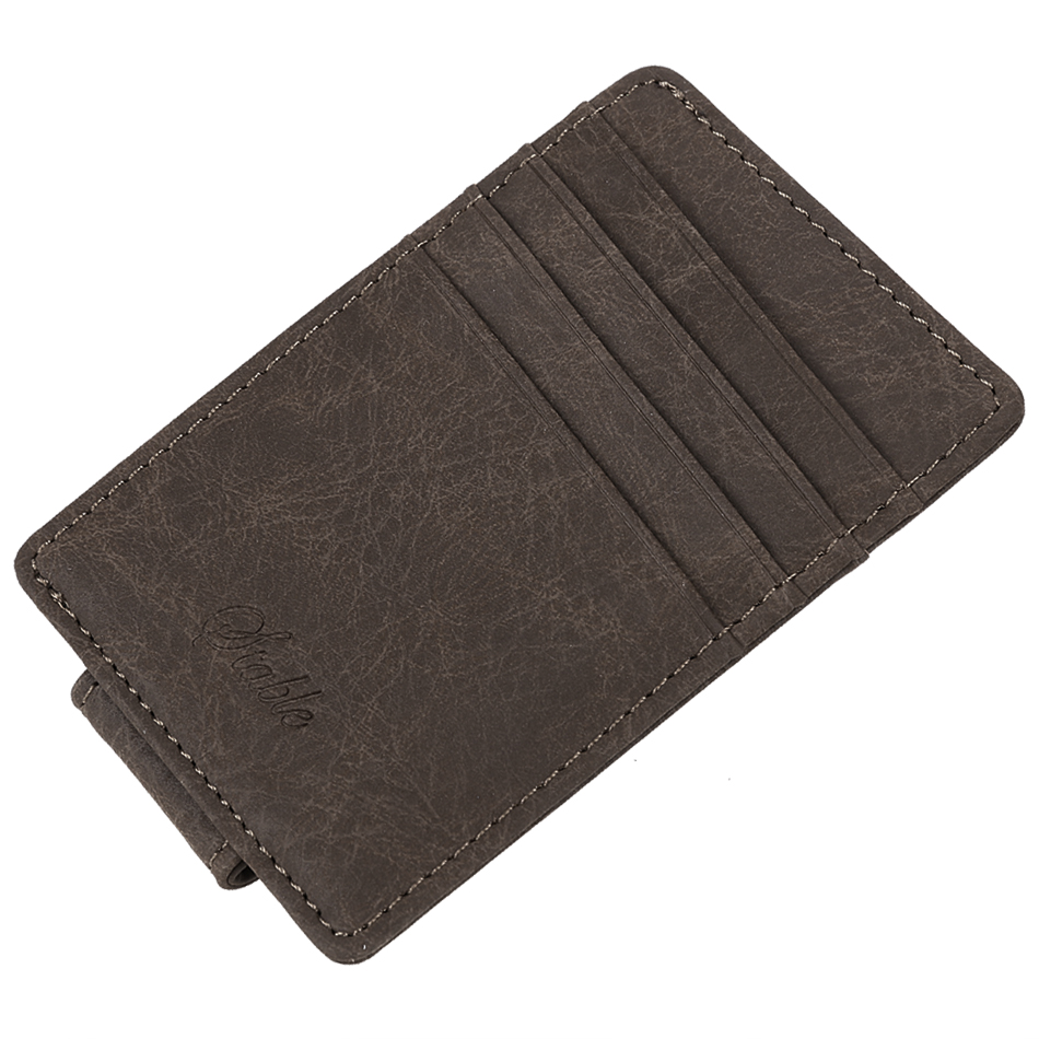 Herren Business Casual KunstLeder Geldbörse Kreditkarte Halter mit Magnet Geld Clip Großhandel Und Einze