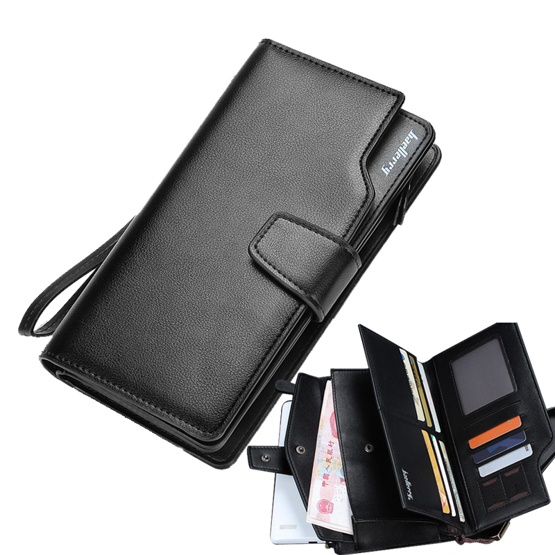 Herren haspmappe Reißverschluss Tasche männlichen kupplung multifunktions gute Leder Geldbörsen lange
