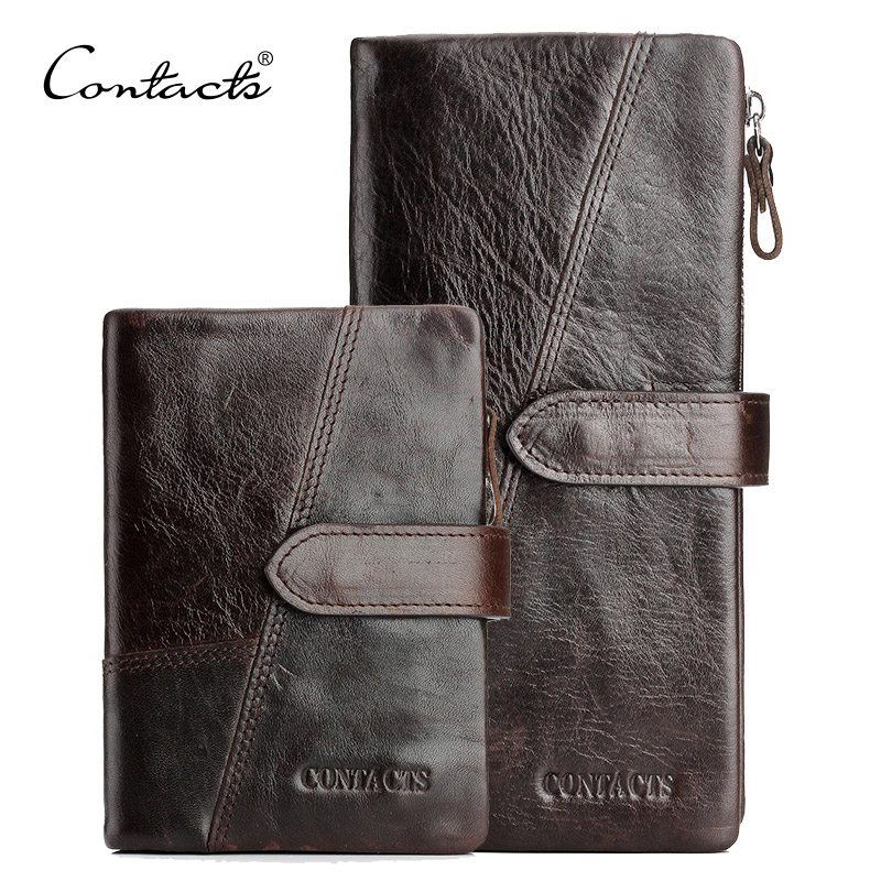 Crazy horsehide Leather  Classical European and American Style Men Wallets Fashion Purse Card Holder Vintage Man Wallet