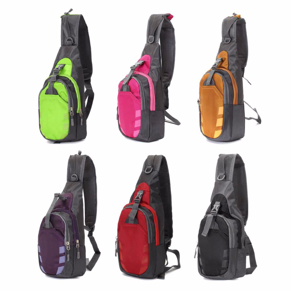 Unisex Nylon Brust Tasche Back Pack Outdoor Wandern Sport Crossbody Umhängetaschen Herren Damen Diagonal